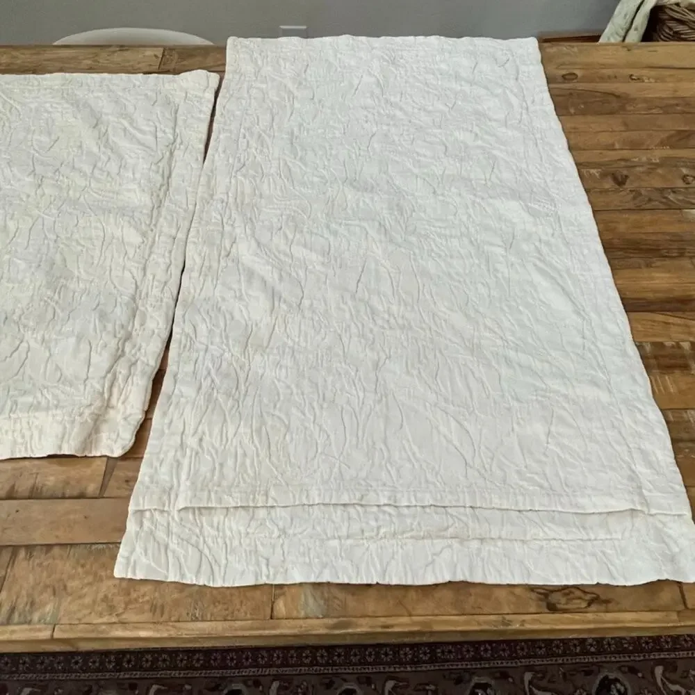 Pottery Barn Matelasse Euro & King Pillow Sham Cotton Ivory Textured